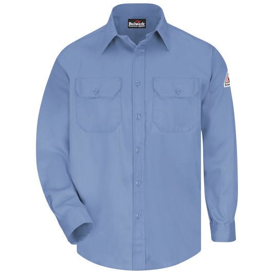 Bulwark Men's 6 oz. Uniform Shirt - SLU8 - Color : Grey - Khaki - Light Blue - Navy - Orange - Basics Clothing Store