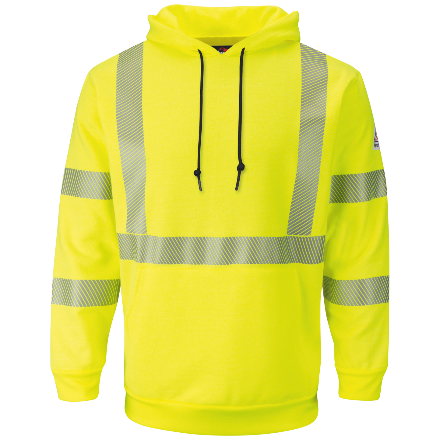 Bulwark Men's Hi-Vis Pullover Hooded Fleece Sweatshirt - SMH4