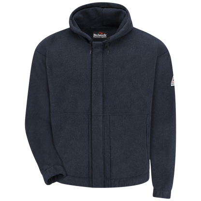 Bulwark Men's Fleece FR Zip-Front Hooded Sweatshirt - SMH6