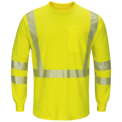 Bulwark Men's FR iQ Series® Lightweight FR Hi-Vis LS T-Shirt - SMK8