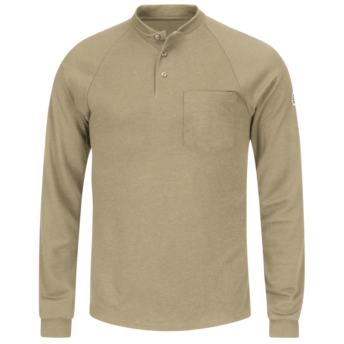 Bulwark Men's Long Sleeve Tagless Henley Shirt - SML2