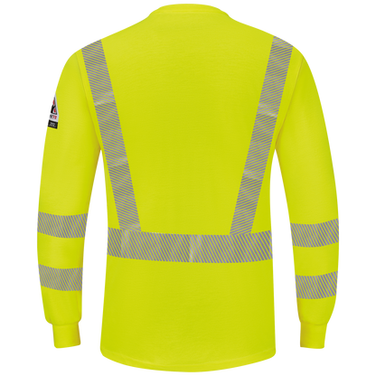 Bulwark Men's  Long Sleeve Hi Vis Lightweight Henley - SML4HV