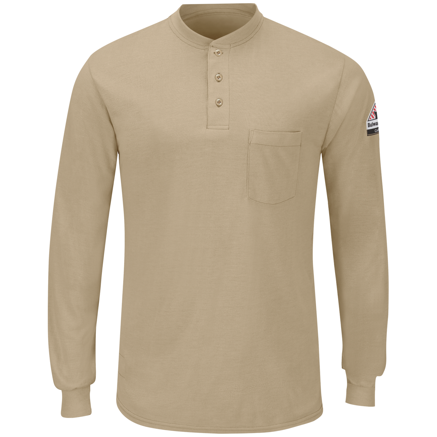 Bulwark Men's  Long Sleeve Lightweight Henley Shirt  - SML8