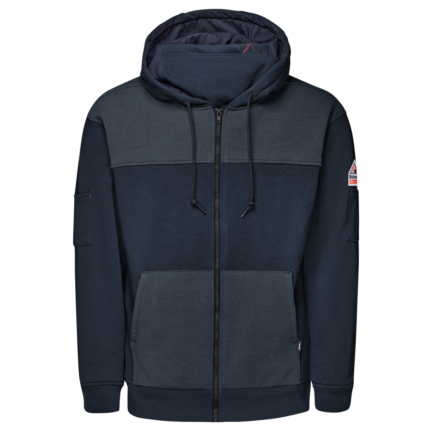 Bulwark Men’s FR Full Zip Hoodie with Face Mask-Navy