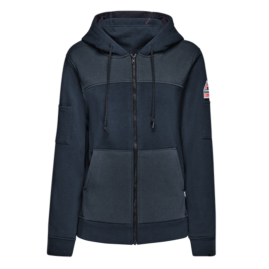 Bulwark Women’s FR Full Zip Hoodie with Face Mask-Navy