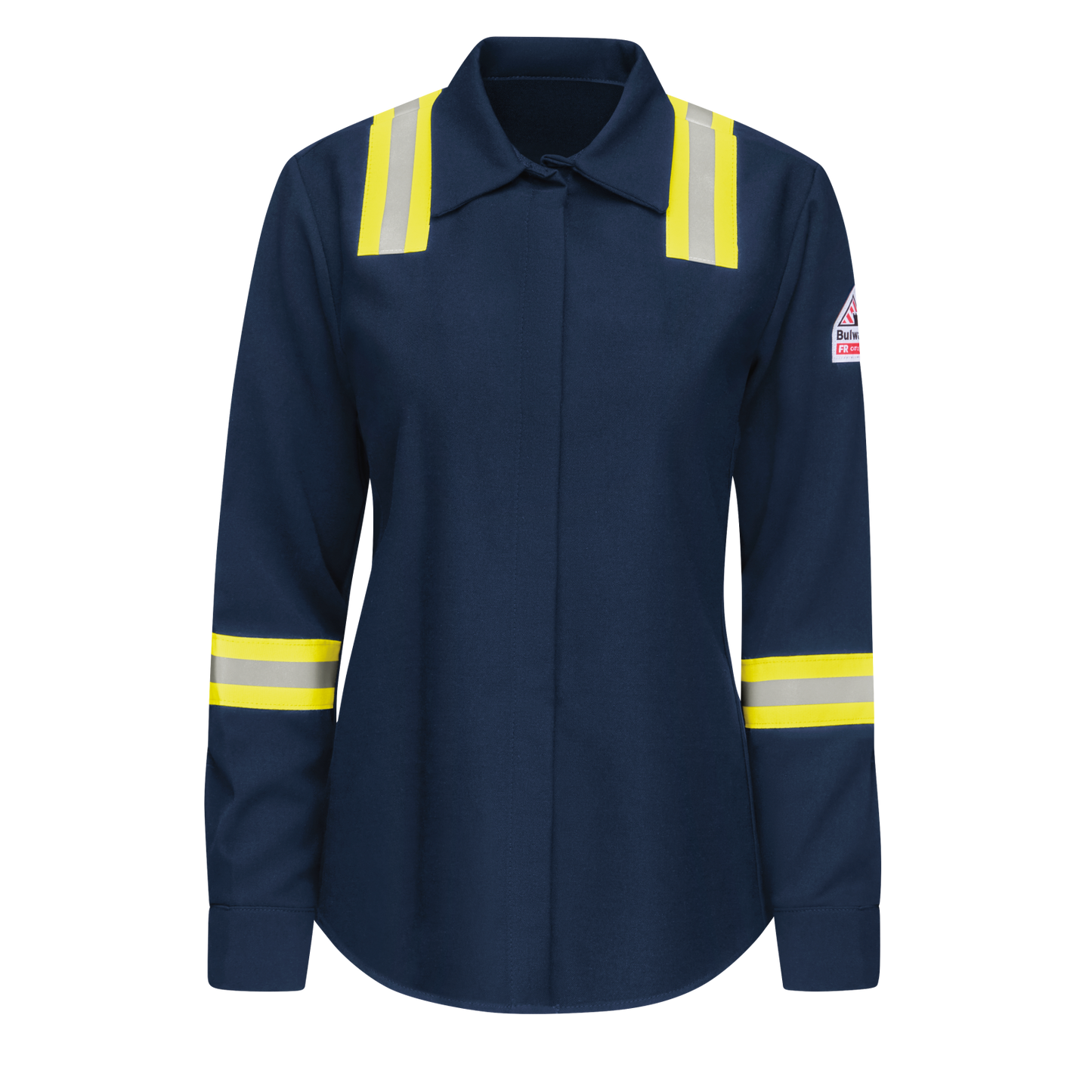 Bulwark Women's Enhanced Visibility Shirt-Navy