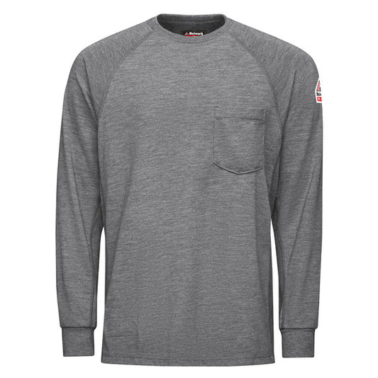 Bulwark®  Men's Cool Touch® 2 Long Sleeve Tee - SMT2 - Color : Grey - Navy