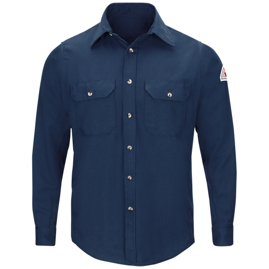 Bulwark  Men's Lightweight FR Uniform Shirt-Navy