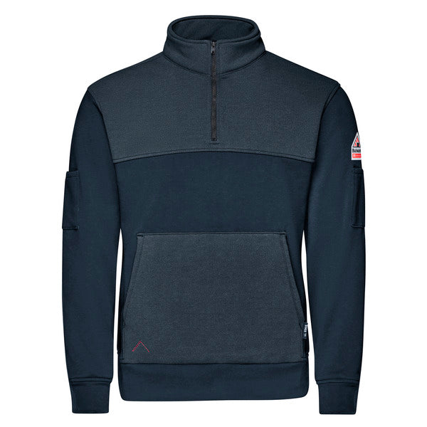 Bulwark® Men’s FR Fleece 1/4 Zip - Navy - SMZ2NV
