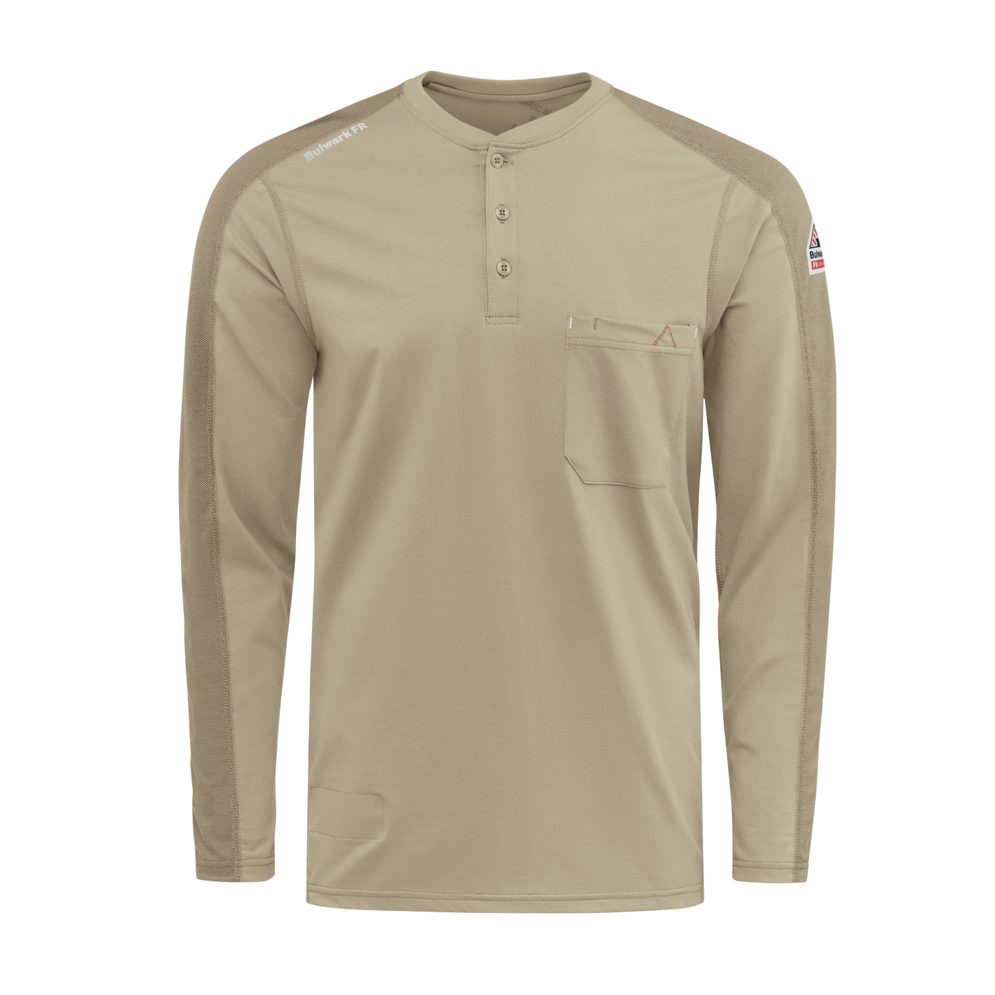 Bulwark Men's Flex Knit Henley Shirt  - STL2