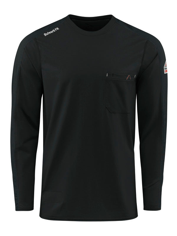 Bulwark®  FR  Men's Flex Knit Tee - STT2 - Color : Black - Charcoal - Khaki - Light Blue - Navy - Basics Clothing Store