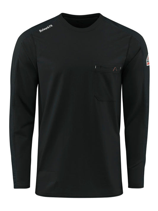 Bulwark®  FR  Men's Flex Knit Tee - STT2 - Color : Black - Charcoal - Khaki - Light Blue - Navy - Basics Clothing Store