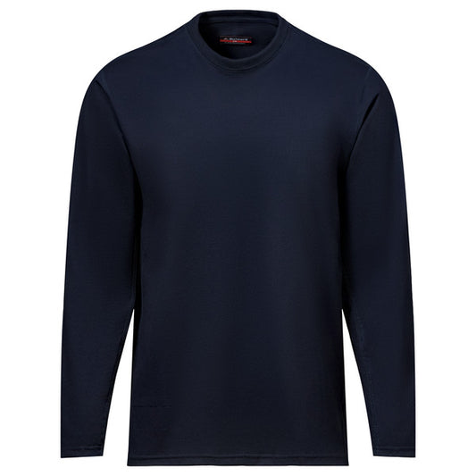Bulwark®  Men's Flex Knit Long Sleeve Industrial Tee - Navy - STT6NV