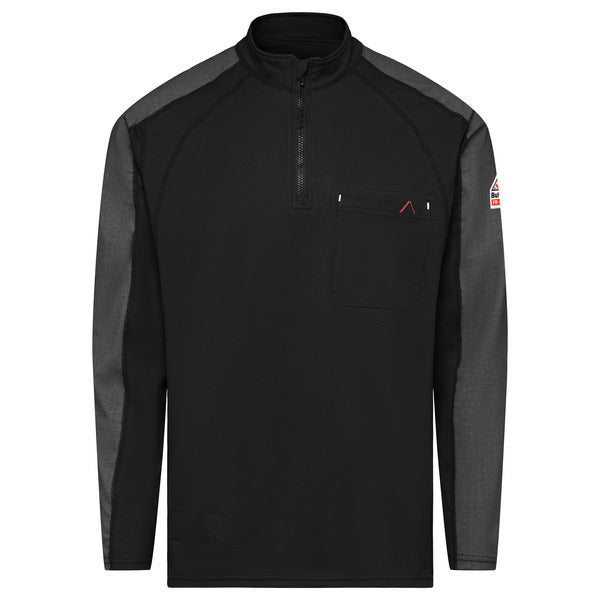 Bulwark Men's ¼ Zip Flex Knits  - STZ2 - Color : Black - Navy - Basics Clothing Store