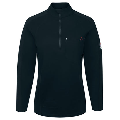Bulwark®  Women's Long Sleeve Flex Knit 1/4 Zip - Navy - STZ3NV
