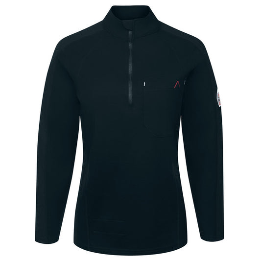 Bulwark®  Women's Long Sleeve Flex Knit 1/4 Zip - Navy - STZ3NV