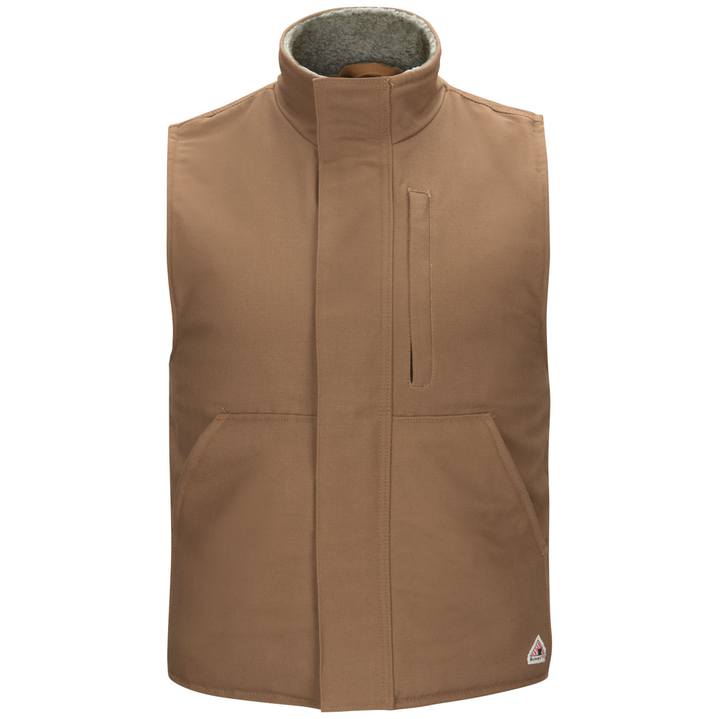 Bulwark Men's Sherpa Lined Brown Duck Vest - VLS2