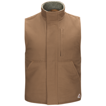 Bulwark Men's Sherpa Lined Brown Duck Vest - VLS2