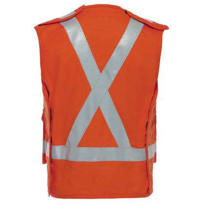 Bulwark®  Five Point Tearaway Vest with Reflective Trim - Orange - VLVTOR