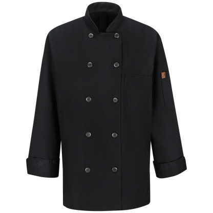 Red Kap Women's Chef Coat with OilBlok + MIMIX®