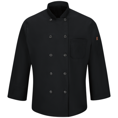 Red Kap Men's Chef Coat with OilBlok + MIMIX®