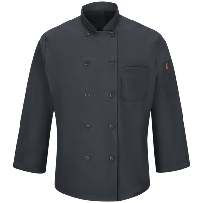 Red Kap Men's Chef Coat with OilBlok + MIMIX®