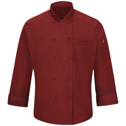 Red Kap Men's Chef Coat with OilBlok + MIMIX®