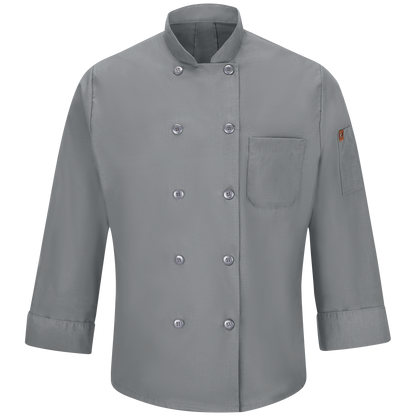 Red Kap Men's Chef Coat with OilBlok + MIMIX®