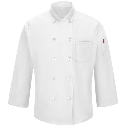 Red Kap Men's Chef Coat with OilBlok + MIMIX®