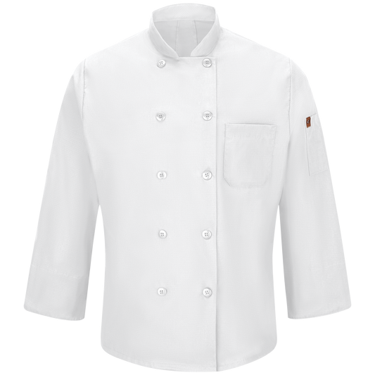 Red Kap Men's Chef Coat with OilBlok + MIMIX®