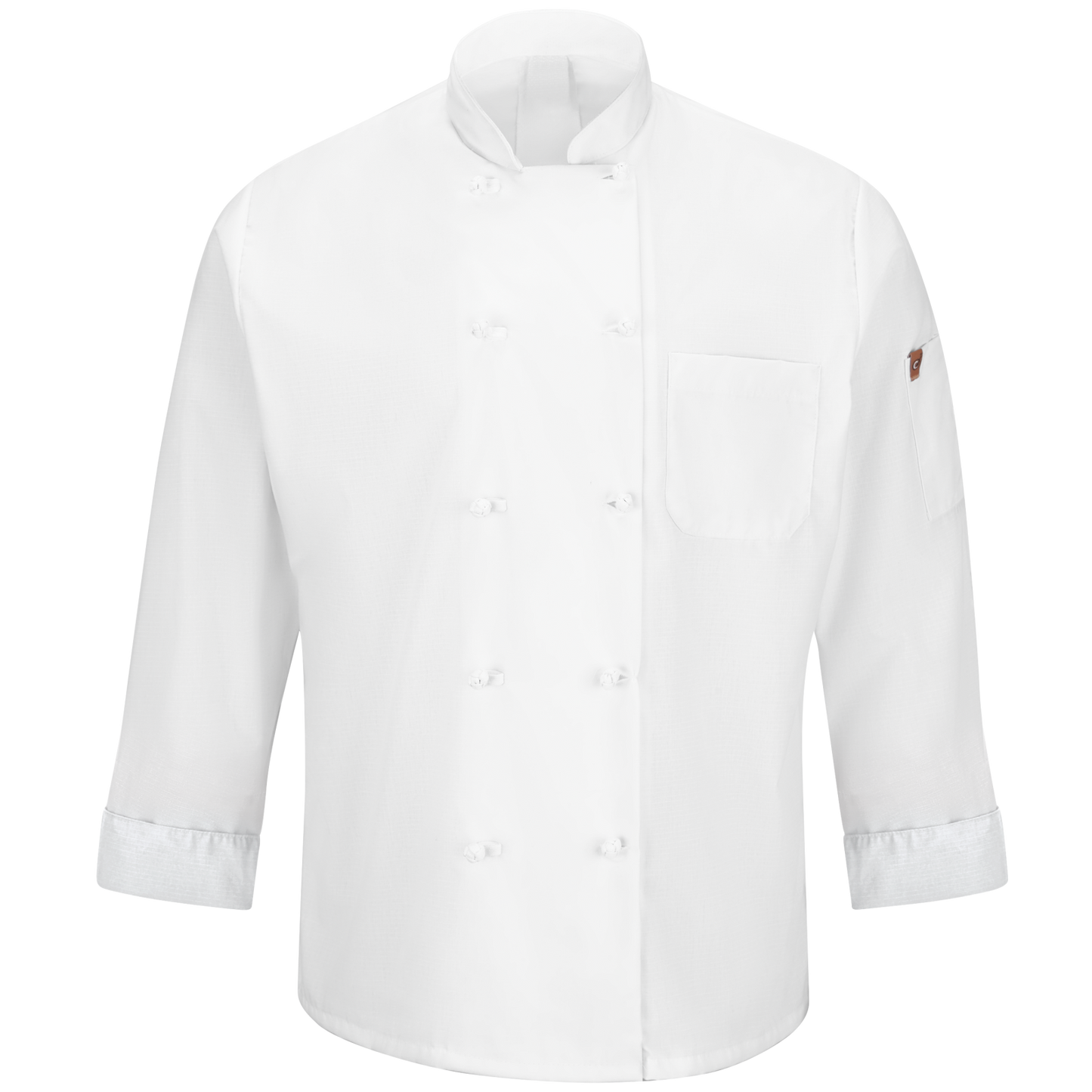 Red Kap Men's Ten Knot Button Chef Coat with OilBlok + MIMIX®