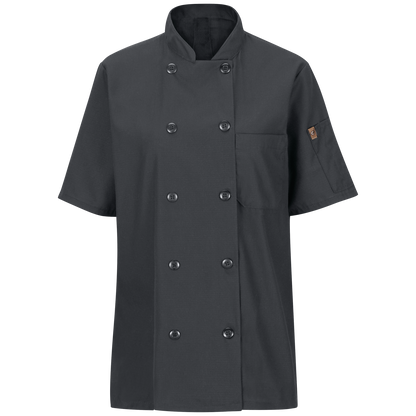 Red Kap Women's Short Sleeve Chef Coat with OilBlok + MIMIX®