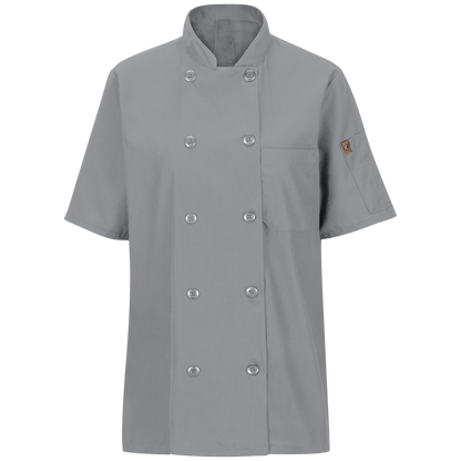 Red Kap Women's Short Sleeve Chef Coat with OilBlok + MIMIX®