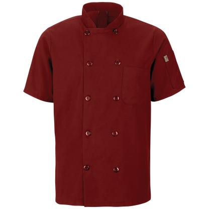 Red Kap Men's Short Sleeve Chef Coat with OilBlok + MIMIX®