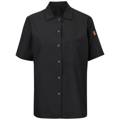 Red Kap Women's Short Sleeve Cook Shirt with OilBlok + MIMIX®