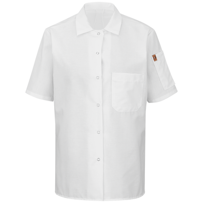 Red Kap Women's Short Sleeve Cook Shirt with OilBlok + MIMIX®