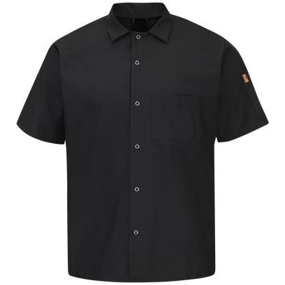 Red Kap Men's Short Sleeve Cook Shirt with OilBlok