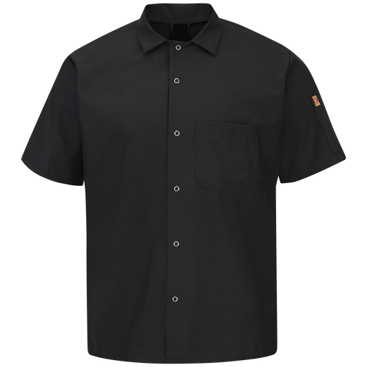 Red Kap Men's Short Sleeve Cook Shirt with OilBlok