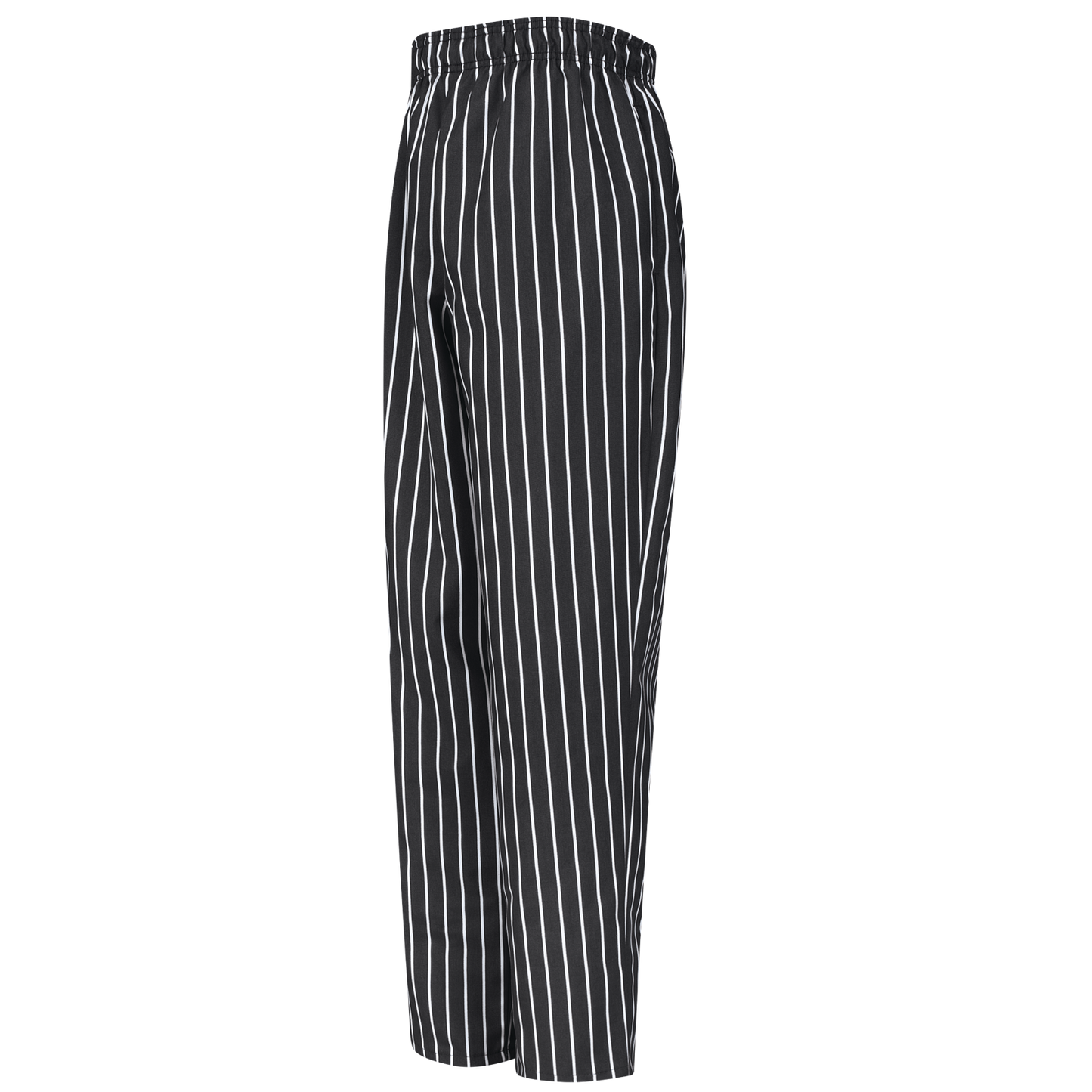 Red Kap Spun Poly Striped Baggy Chef Pant-Chalk Stripe