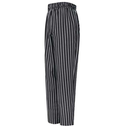 Red Kap Spun Poly Striped Baggy Chef Pant-Chalk Stripe