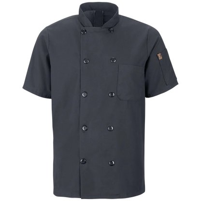 Men's Short Sleeve Chef Coat with OilBlok + MIMIX® (Small) (Clearance)