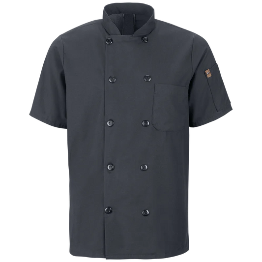 Men's Short Sleeve Chef Coat with OilBlok + MIMIX® (Small) (Clearance)