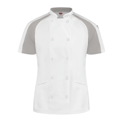 Red Kap Women's Airflow Raglan Chef Coat with OilBlok