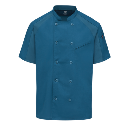 Red Kap Men's Airflow Raglan Chef Coat with OilBlok