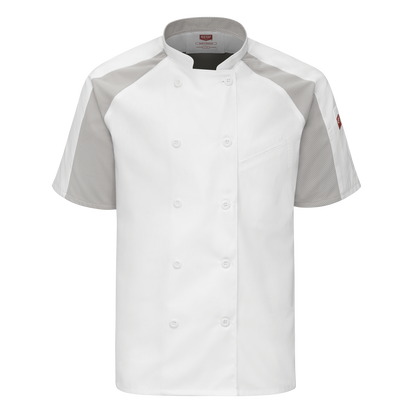 Red Kap Men's Airflow Raglan Chef Coat with OilBlok