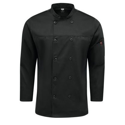 Red Kap Men's Deluxe Airflow Chef Coat