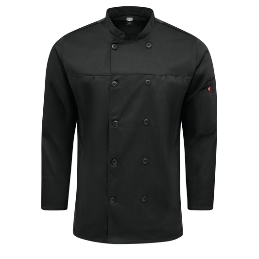 Red Kap Men's Deluxe Airflow Chef Coat