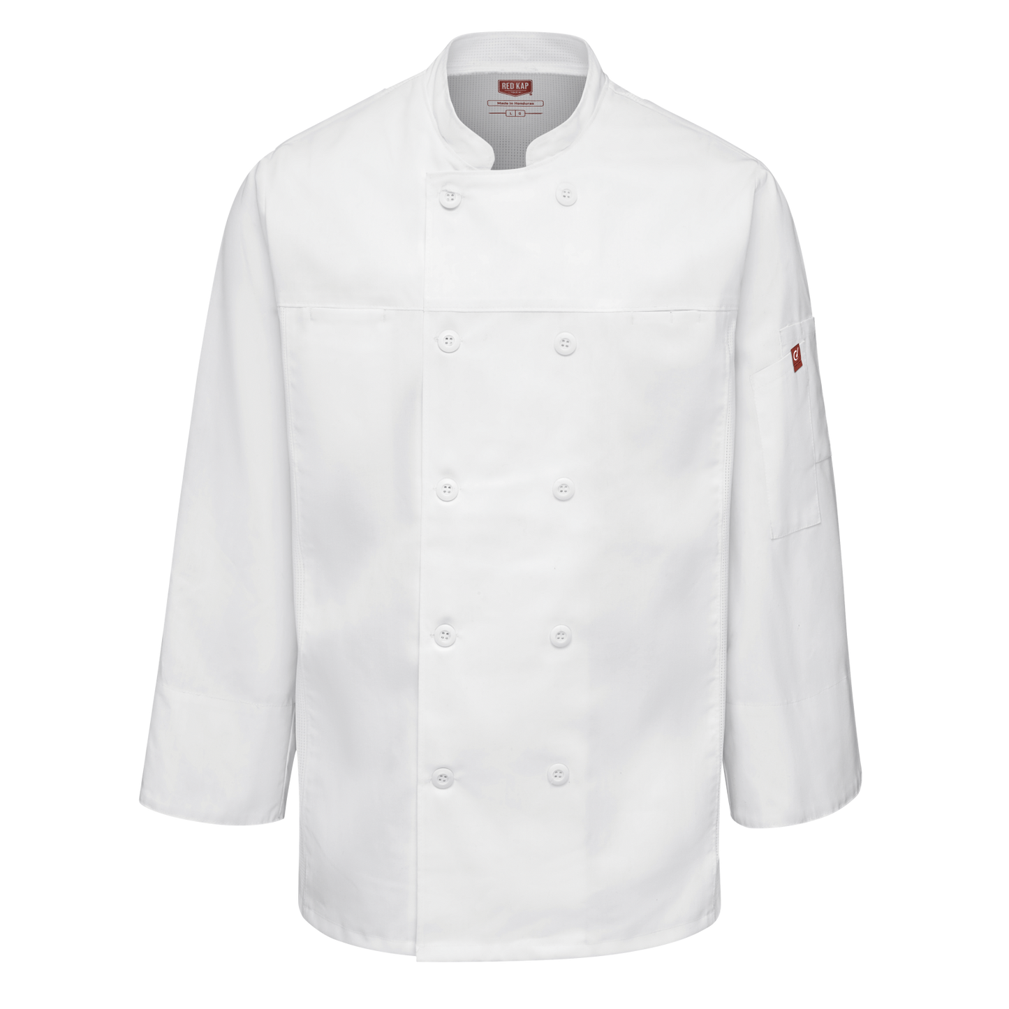 Red Kap Men's Deluxe Airflow Chef Coat