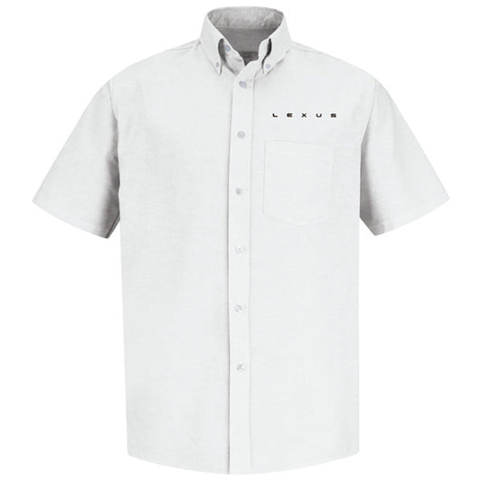 Lexus® Mens Short Sleeve Executive Oxford Dress Shirt - White