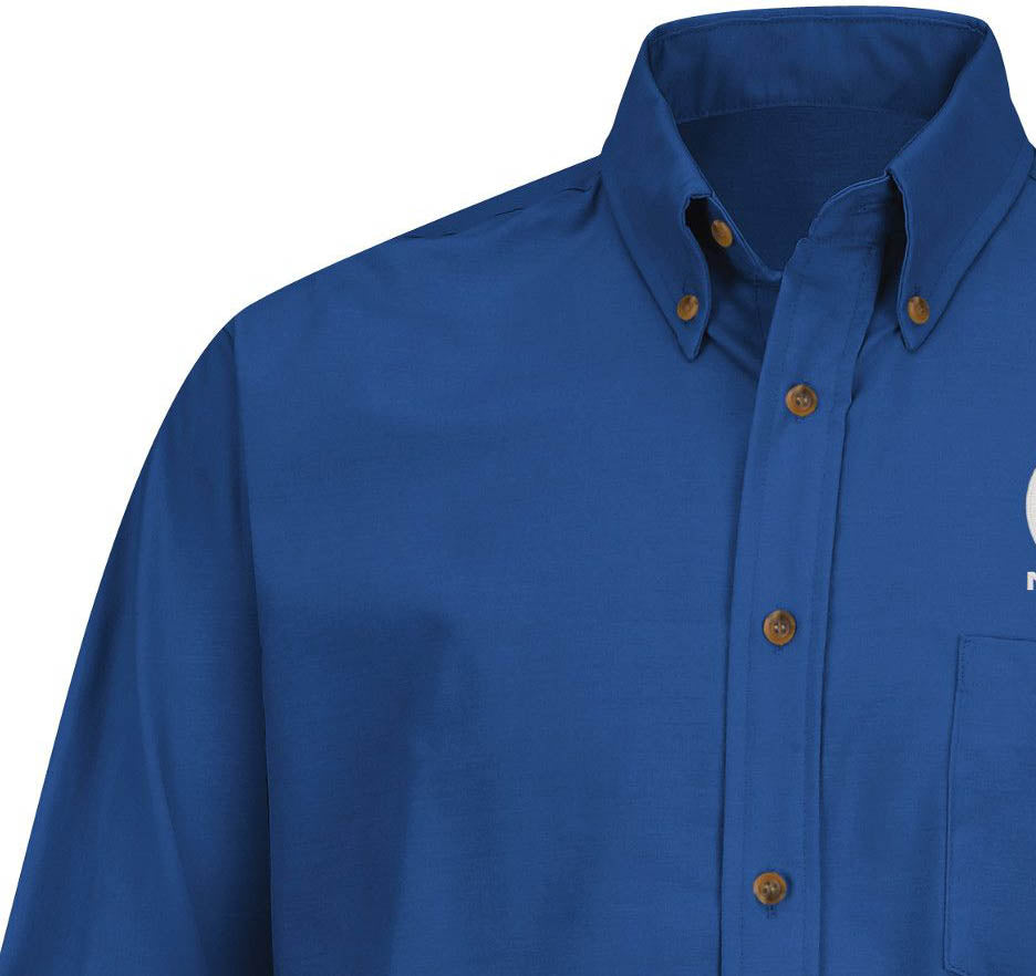mopar dress shirts Mopar Men's Long Sleeve Poplin Dress Shirt - Royal - 1488RB